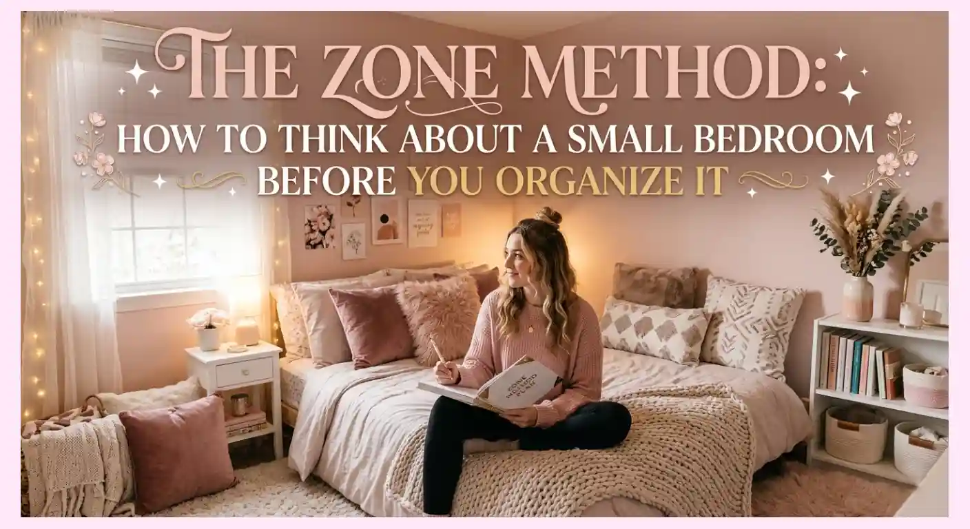 The Zone Method for small bedroom storage ideas how to plan your bedroom organization before buying anything