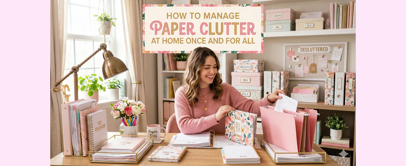 How to Manage Paper Clutter at Home Once and for All – 7 Simple Steps