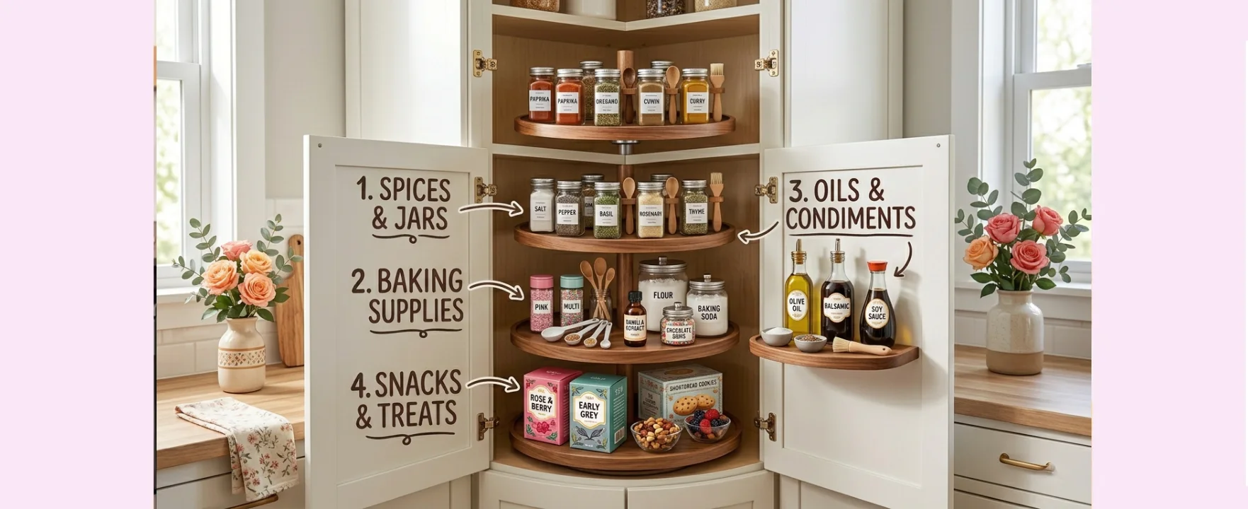 Lazy Susan Ideas to Maximize Every Cabinet Corner – Kitchen Organization Tips