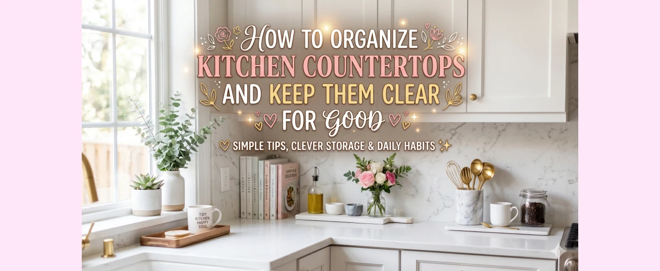 How to Organize Kitchen Countertops and Keep Them Clear for Good