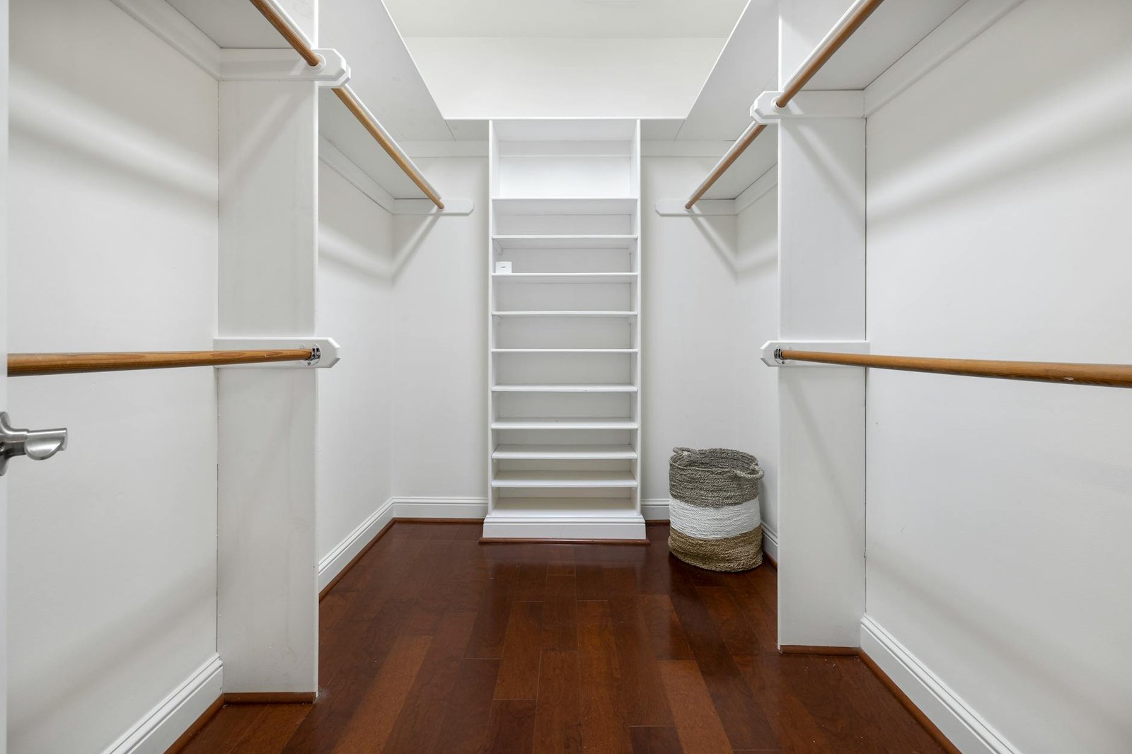 Multi-tier tension rod system in rental closet
